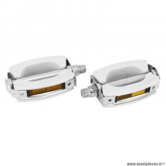 Pedale union adaptable solex / mbk / peugeot 9-16 blanc (x2)