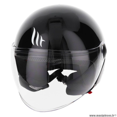 Casque jet marque MT Helmets street uni noir brillant xs