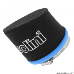 Filtre à air marque Polini blue air box pour maxi-scooter piaggio 125 vespa px fixation droite diamètre 55mm bleu-noir (203.0169)