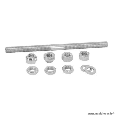Axe de roue mobylette 11x100x180mm (complet)