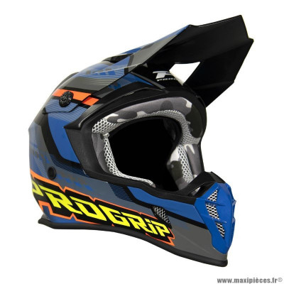 Casque cross adulte marque ProGrip 3180 bleu petrole xs