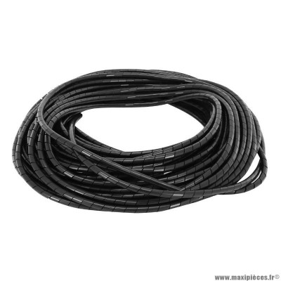 Gaine spirale flexible pour fil électrique diamètre 6 à 60mm noir (25m)