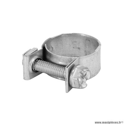 Collier de serrage acier à vis pour durite carburateur mobylette diamètre 14-16mm largeur 9mm