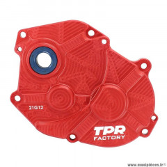 Carter transmission tpr marque Top Performances pour scooter mbk 50 booster, stunt, nitro / yamaha 50 bws, slider, aerox rouge anodise (minarelli horizontal long et vertical)
