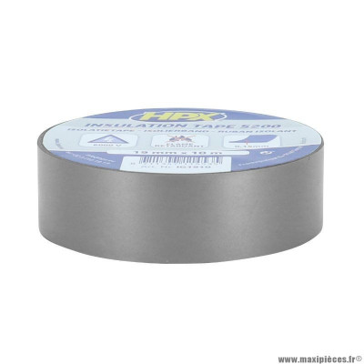 Ruban adhesif marque HPX isolant xb1910 gris 19mm x 10m (resistance de -50°c à +80°c, 5000v)