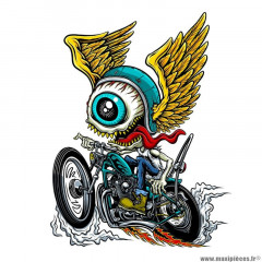 Autocollant marque Lethal Threat mini flying eyeball biker (60x80mm)