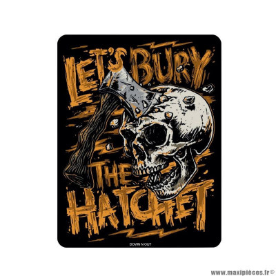 Autocollant marque Lethal Threat mini bury the hatchet (60x80mm)