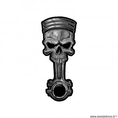 Autocollant marque Lethal Threat mini skull piston (60x80mm)