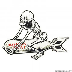 Autocollant marque Lethal Threat mini bombs away skeleton (60x80mm)