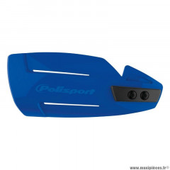 Protege main moto marque Polisport version ouverte hammer bleu (fixation universelle + kit de montage)