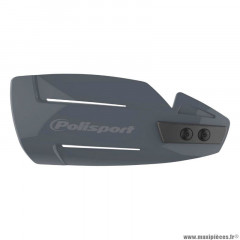 Protege main moto marque Polisport version ouverte hammer gris nardo (fixation universelle + kit de montage)
