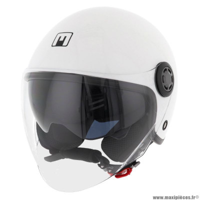 Casque jet mph one avec écran solaire uni blanc brillant xxl