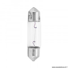 Ampoule standard 12v 3w culot sv7-8 (8x28) norme c3w navette blanc (feu arrière+stop) marque Flosser