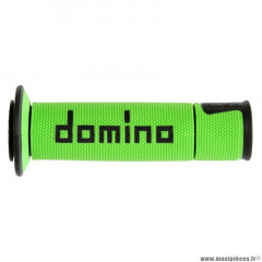 Revêtements poignées marque Domino moto on road a450 vert-noir open end origine