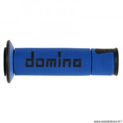 Revêtements poignées marque Domino moto on road a450 bleu-noir open end origine