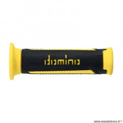 Revêtements poignées marque Domino on road-maxiscooter a350 gris anthracite-jaune 120mm open end origine