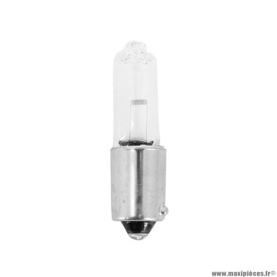 Ampoules (x10) halogène miniature h21w 12v 21w culot bax9s mini long ergots decales blanc (clignotant)