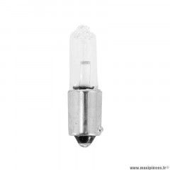 Ampoules (x10) halogène miniature h21w 12v 21w culot bax9s mini long ergots decales blanc (clignotant)