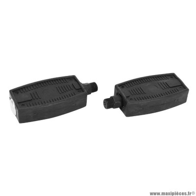 Pedale pour mobylette peugeot 103 / mbk 40, 50, 51 / adaptable solex plastique noir 14x125 type atom (x2)