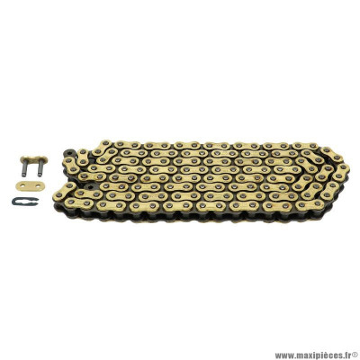 Chaine moto marque Afam 420 136 maillons renforcee or (a420r1-g 136l) * Prix spécial !