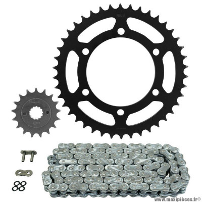 Kit chaine pour moto kawasaki 500 er-5 1997-2006 520 17x42 (diamètre couronne 110-130-10.5) (démultiplication origine) marque Afam