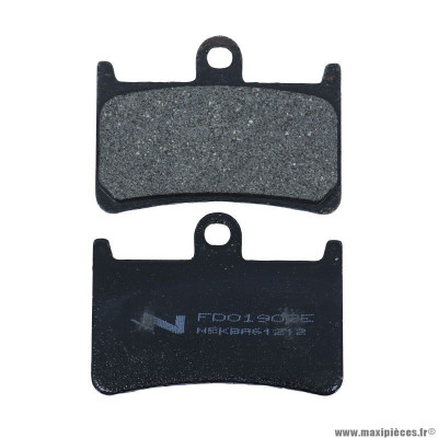 Plaquette de frein marque Newfren pour scooter yamaha 500 tmax 2008-2011 avant, 530 tmax 2012-2017 avant (l 69.5mm - h 51mm - p 8.5mm) (fd0190be) (organique)