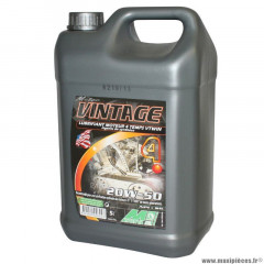 Huile moteur 4 temps marque Minerva Oil moto vintage 20w50 multigrade (5l) (moto classic) (100% made in france)