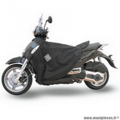 Tablier couvre jambe marque Tucano Urbano pour maxi-scooter aprilia 250-300-400-500 scarabeo après 2006 (r156-x) (termoscud) (système anti-flottement sgas)