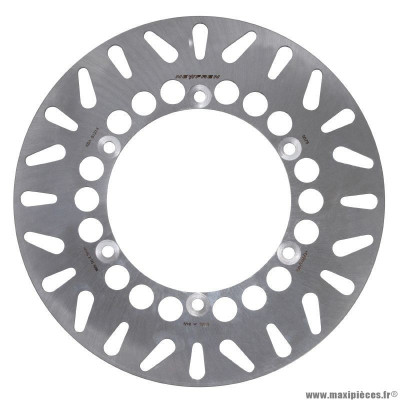 Disque de frein pour maxi-scooter yamaha 500 tmax 2004-2011 arrière, yamaha 1100 bt bulldog 2002-2006 arrière, 750 fz genesis 1987-2002 arrière (ext 267mm, int 132mm, 6 trous) (df5079a) (marque Newfren)