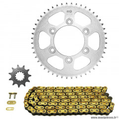 Kit chaine pour 50 à boite rieju 50 rr sm spike 2003-2004 420 11x48 (diamètre couronne 80-100-8.5) (démultiplication origine) marque Afam