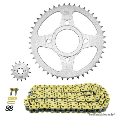 Kit chaine pour moto daelim 125 roadwin 2007-2013 428 14x45 (diamètre couronne 58-90-10.5) (démultiplication origine) marque Afam