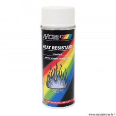 Bombe de peinture marque Motip pro haute temperature blanc aérosol 400ml (04036)