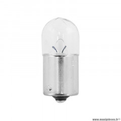 Ampoule standard 12v 5w culot ba15s norme r5w graisseur blanc (feu de position) marque Flosser