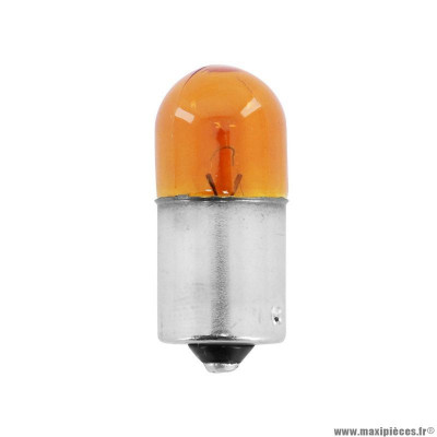 Ampoule standard 12v 10w culot bau15s norme ry10w graisseur ergots decales orange (clignotants) marque Osram