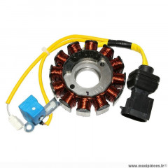 Stator (kokusan) origine piaggio pour maxi-scooter 125 fly liberty vespa lx vespa s > 2007 x8 > 2004 x9 > 2003 typhoon > 2010 / aprilia 125 sport-city > 2008 sr-motard > 2012 / gilera 125 runner > 2005 (584690)
