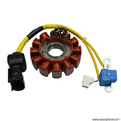 Stator kokusan origine piaggio pour maxi-scooter 125 mp3 après 2007, beverly après 2005, x8 après 2004, x9 après 2003, x10 après 2012, x-evo après 2007, vespa gts après 2007 / gilera 125 nexus après 2007, runner 4t après 2005 / aprilia 125 atlantic 20