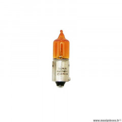 Ampoule de clignotant (12v-6w) origine piaggio pour scooter 50-125 vespa primavera, vespa sprint, 125-250-300 vespa gts -1d000261-