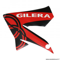 Logo aile avant gauche origine piaggio pour 50 à boite 50 gilera smt-rcr après 2013 rouge (2H000005)