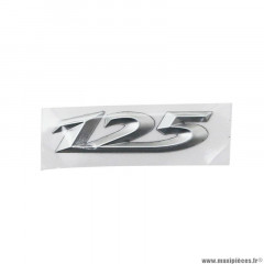 Logo ''125'' origine piaggio pour maxi-scooter 125 x8 2004-2006, x-evo après 2007 beverly 2006-2008 (624711)