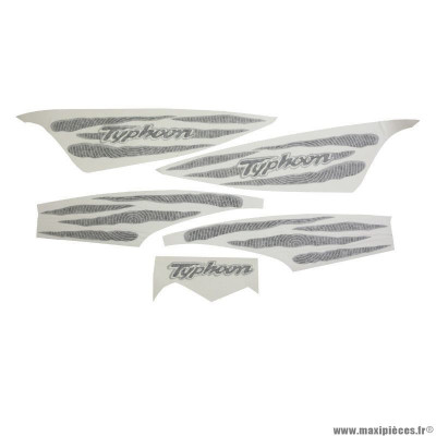 Kit Déco origine piaggio pour scooter 50 typhoon après 2011 (vehicule noir ou jaune) (657476)