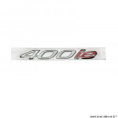 Logo ''400 ie'' origine piaggio pour maxi-scooter 400 mp3 2008-2010 gris fonce (672215)