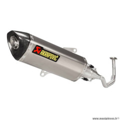 Pot Akrapovic pour maxi-scooter yamaha 125 xmax abs 2017-2020 (silencieux seul silver) (s-y125so5-hrss-1) (homologué CE)