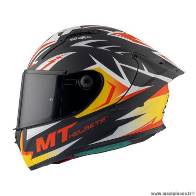 Casque intégral marque MT kre+ fim fibre carbone replica acosta a37 bleu mat xl