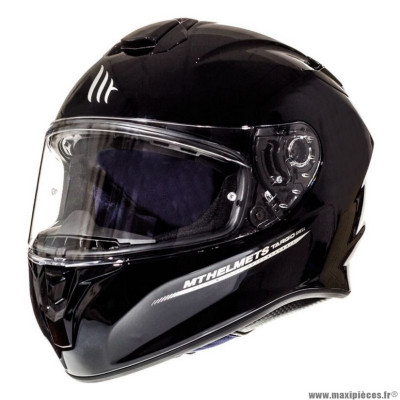 Casque intégral marque MT targo uni noir brillant l (simple écran pinlock ready)