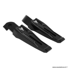 Repose-pied-cale pied arrière Avoc pour moto yamaha 700 mt-07 alu cnc anodisé noir avec motif (x2)