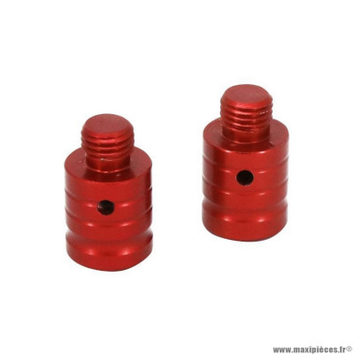 Obturateur-bouchon rétroviseur Avoc pour moto yamaha 700 mt-07 alu anodisé rouge