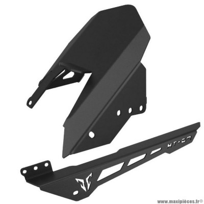 Lèche roue-garde boue arrière pour moto avec protège chaine Avoc pour yamaha 700 mt-07 alu cnc anodisé noir avec motif