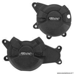 Couvre-protège carter partiel Avoc pour moto yamaha 700 mt-07, xsr 2014-2021 polytron noir (x2)