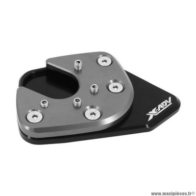 Extension-agrandisseur béquille Avoc pour maxi-scooter Honda 750 x-adv alu cnc anodisé noir-titane avec motif