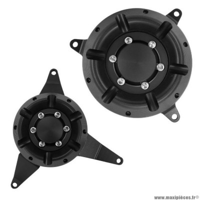 Couvre-protège carter Avoc pour moto Kawasaki 900 z900 alu cnc anodisé noir (x2)